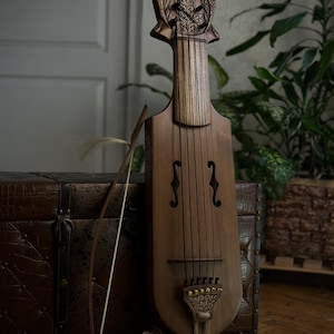 Gudok, Ukrainian Violin bowed, Folk Musical Instrument, Moraharpa, Viola, Esseharpe, Tagelharpa, Handmade Eastern Slavic Musical Instrument