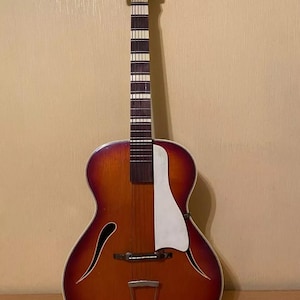 Marma Acoustic Guitar, German Guitar, Semi-acoustic Guitar, 6-string Acoustic Guitar, GDR Guitar, Old Guitar, Vintage Guitar, Retro Guitar