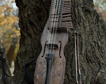 Nyckelharpa, Sweden Violin bowed, Hurdy Gurdy, Keyed Fiddle, Moraharpa, Viola, Esseharpe, Tagelharpa, Handmade Electric-Acoustic Nyckelharpa