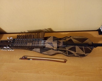 Nyckelharpa Sweden Violin w/ bow Key Harp Viola Hurdy Gurdy - 16 string  (keyed fiddle, moraharpa, contrabasharpa, esseharpe, tagelharpa)