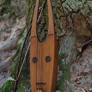 Tagelharpa Bass Viking Scandinavian Traditional Lira Violin Talharpa Bowed 3 String Wood Jouhikko