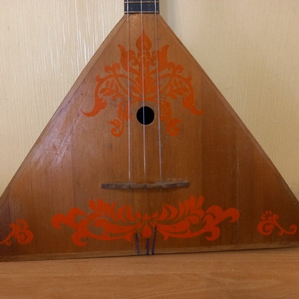 Balalayka Folk USSR Soviet Balalaika Lunacharskaya Gift 3 String Russian Vintage Rare