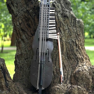 Nyckelharpa, Sweden Violin bowed, Hurdy Gurdy, Keyed Fiddle, Moraharpa, Viola, Esseharpe, Tagelharpa, Handmade Electric-Acoustic Nyckelharpa
