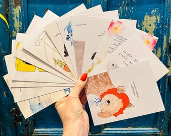 NEW!* Cosmic Potatoes ~ original art postcards by Zeppelinmoon - LUCKY 13 pack