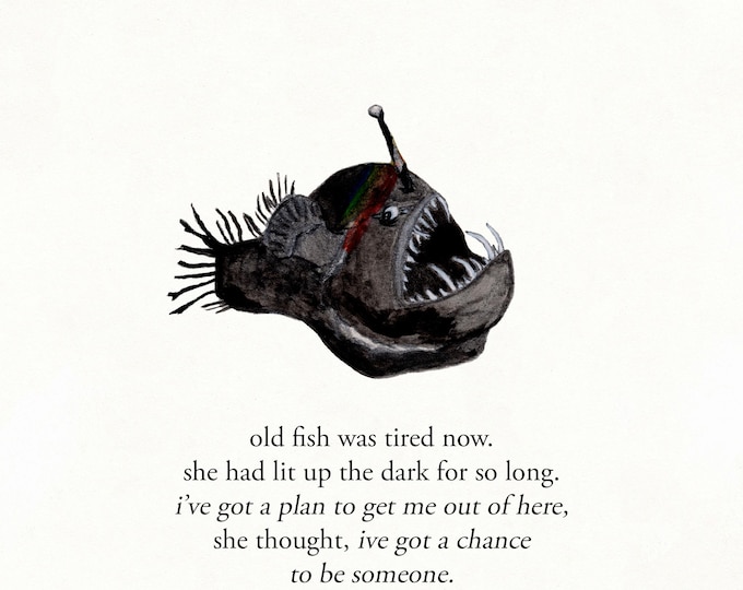 Deep Sea Angler Fish - Signed Print by Zeppelinmoon - Etsy