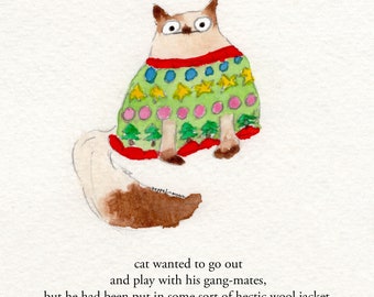 Piss Cat - signed print by Zeppelinmoon