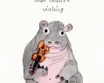 Choose Violins - signed print by Zeppelinmoon