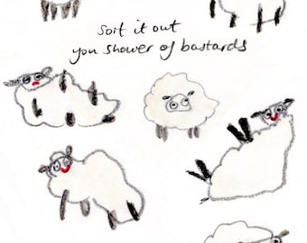 Shower of B**tards - signed print by Zeppelinmoon