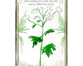 Weeds  - signed print by Zeppelinmoon