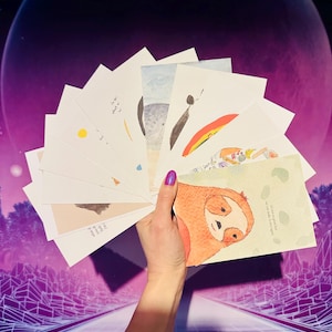 NOUVEAU ! Strangefings ~ cartes postales d'art originales de Zeppelinmoon - LUCKY 13 pack