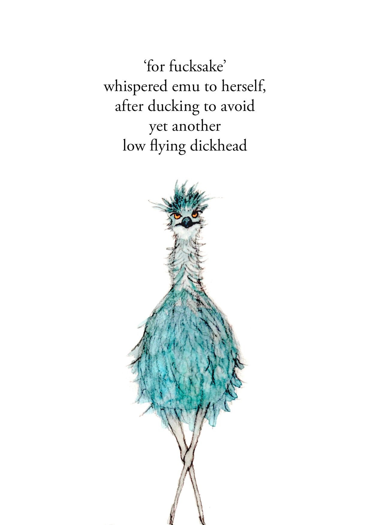 Emu - Signed Print by Zeppelinmoon - Etsy