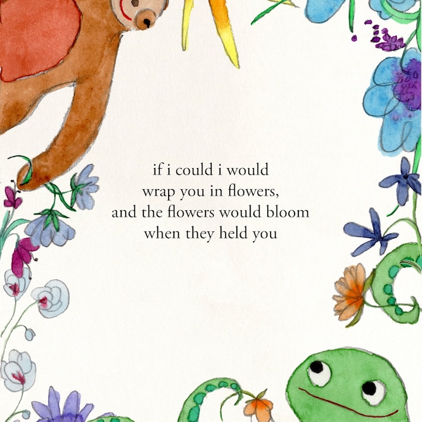 Blumen - signierter Druck von Zeppelinmoon