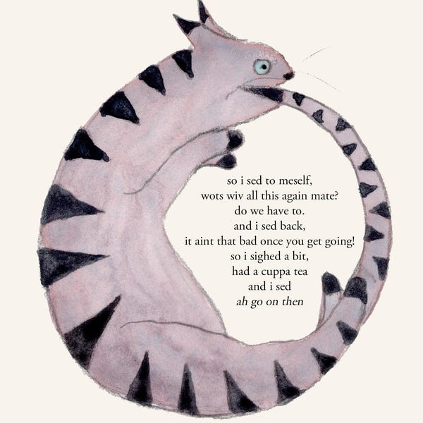 Ouroboros Cat  - signed print by Zeppelinmoon