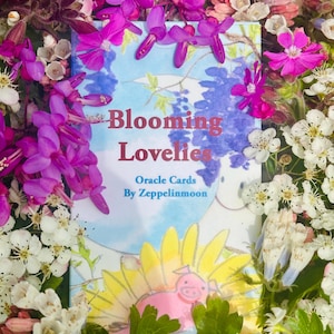 Blooming Lovelies Oracle Cards: Zeppelinmoon 56-Card Set with Velvet Pouch