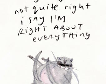 Not Quite Right - signed print by Zeppelinmoon