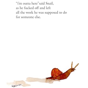 Snail -  signed print by Zeppelinmoon