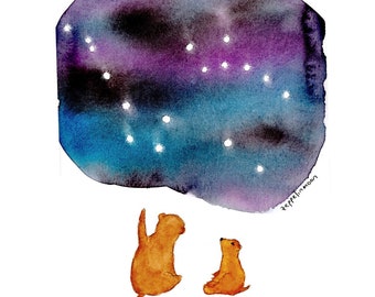 HALFPRICE SECONDS- Look Up Baby - signed print by Zeppelinmoon