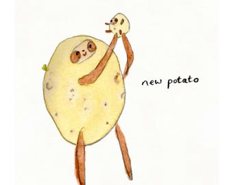 New Potato -  signed print by Zeppelinmoon