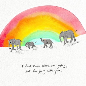 I’m going with you (rainbow edition) -  signed print by zeppelinmoon