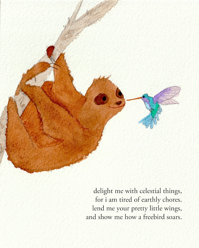Hummingbird signed print by zeppelinmoon