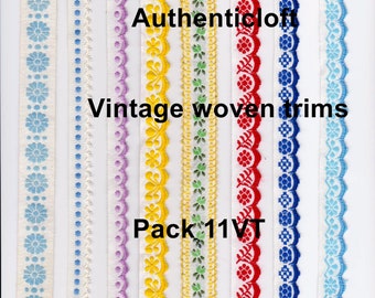 11VT. Digital vintage trim/digital vintage hand embroidery trim/printable vintage embroidery trim/printable Hungarian woven trim/washi tape