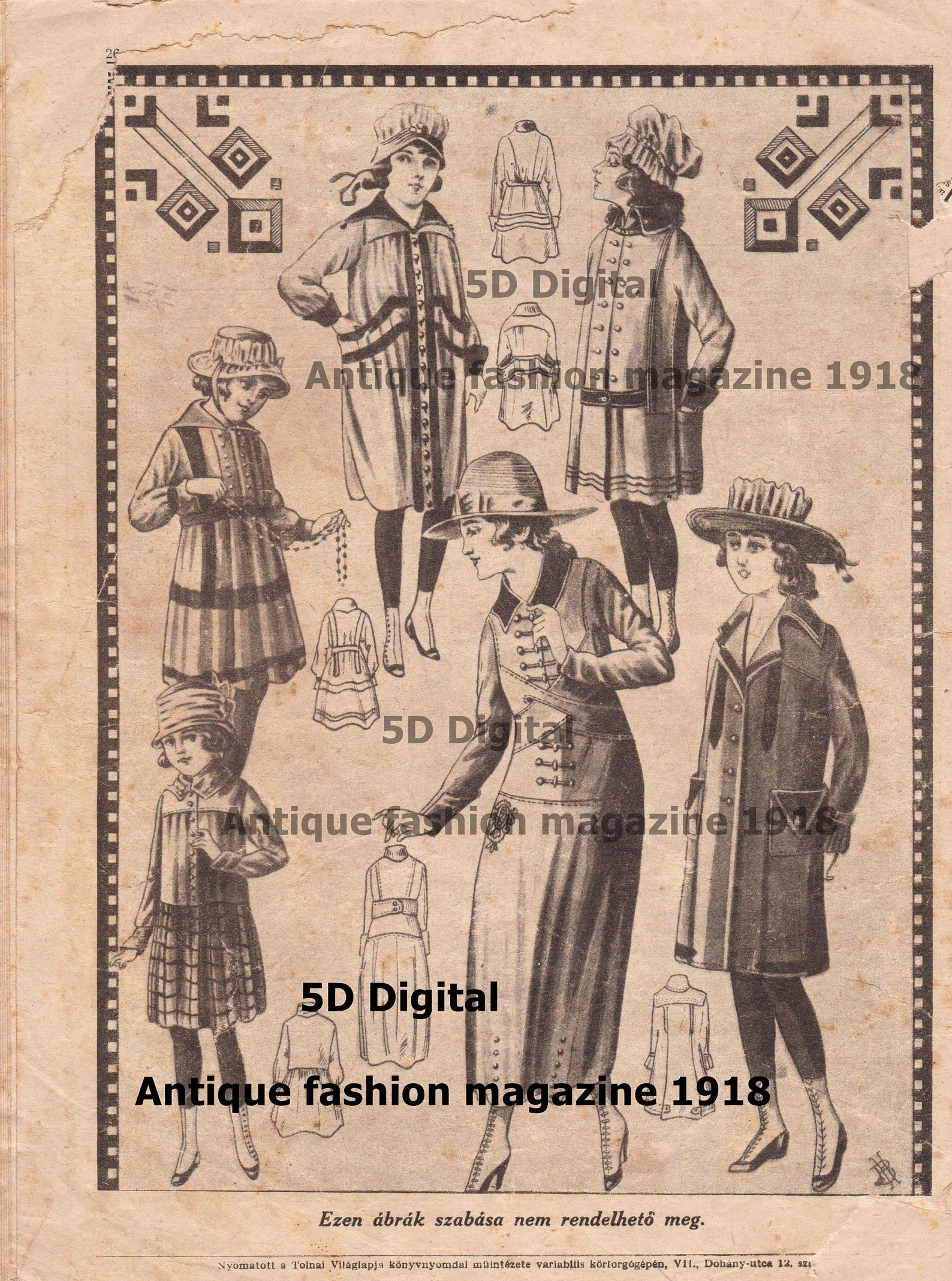 5D. Complete Digital Antique FASHION Magazine/antique Fashion | Etsy