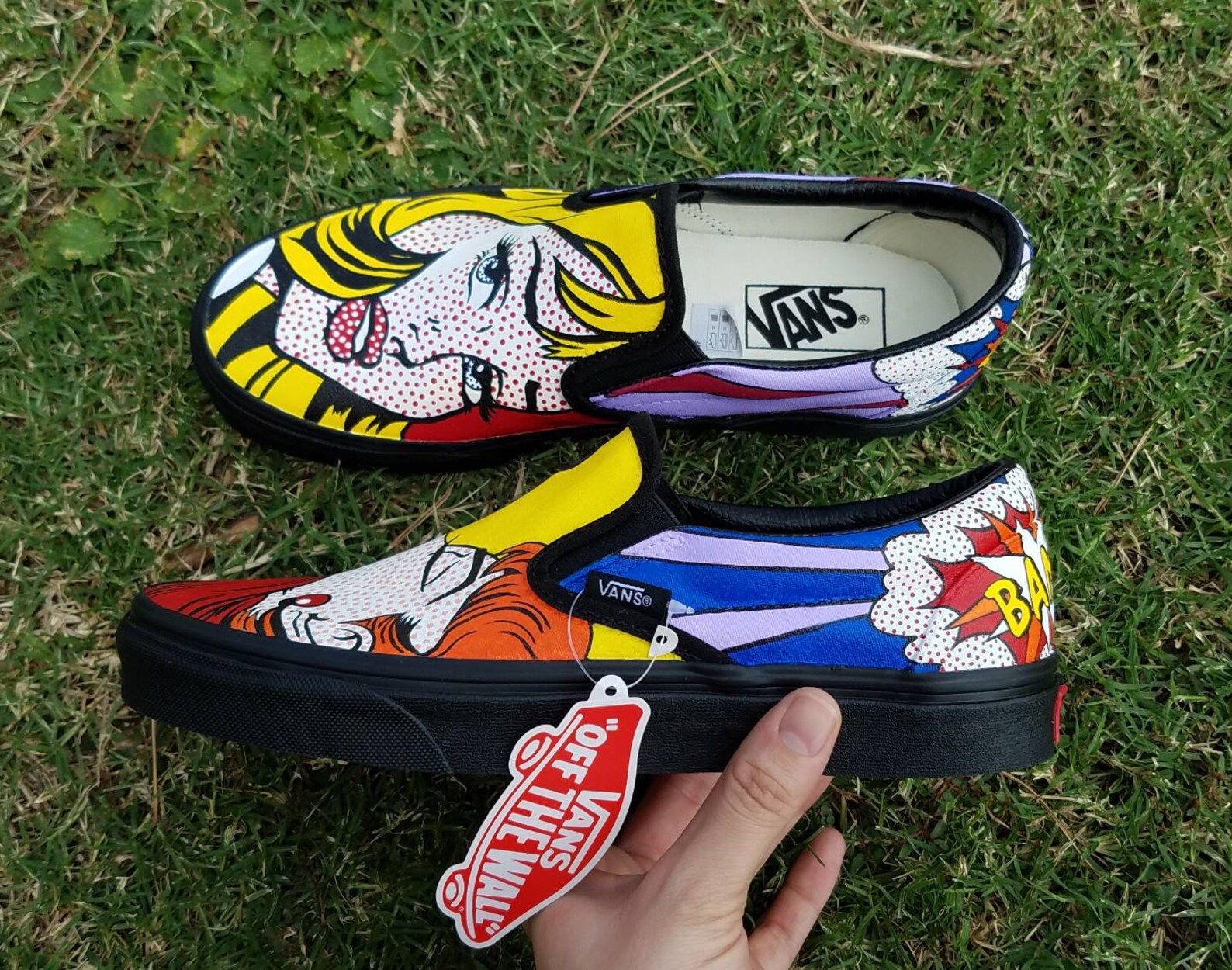 Pop Art Custom Painted Shoes Painted Sneakers Custom Etsy