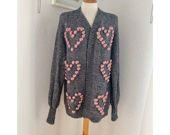 SPANISH  PDF pattern heart cardigan