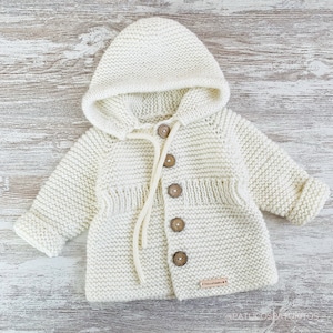 PDF patroon Witte basisjas voor baby 0-4 jaar. Taal - Spaans
