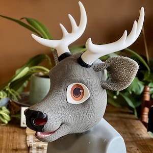 Deer Ungulate flexible TPU fursuit head base
