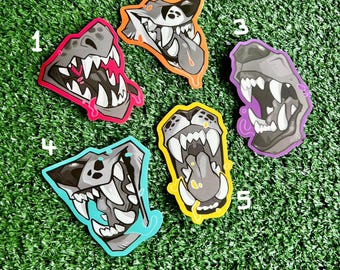 Maw teeth vinyl stickers