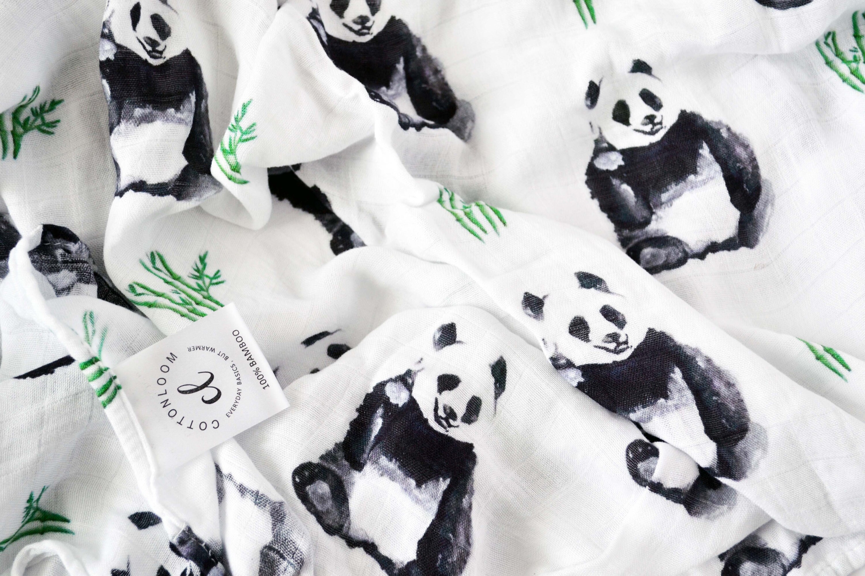 Muslin Baby Blanket Panda Baby Blanket Bamboo Blanket Etsy