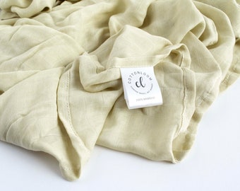 Wheat Bamboo Muslin Swaddle Blanket: Unisex Baby Blanket