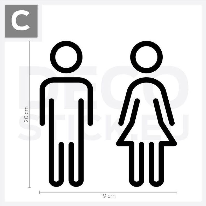 Download Restroom Door Decal Vinyl Toilet Decal Wc Sign Vinyl Sticker Bathroom Sign Man And Woman Sign Toilet Sign Wc Vinyl Sticker Part 10 Home Decor Wall Decor Delage Com Br