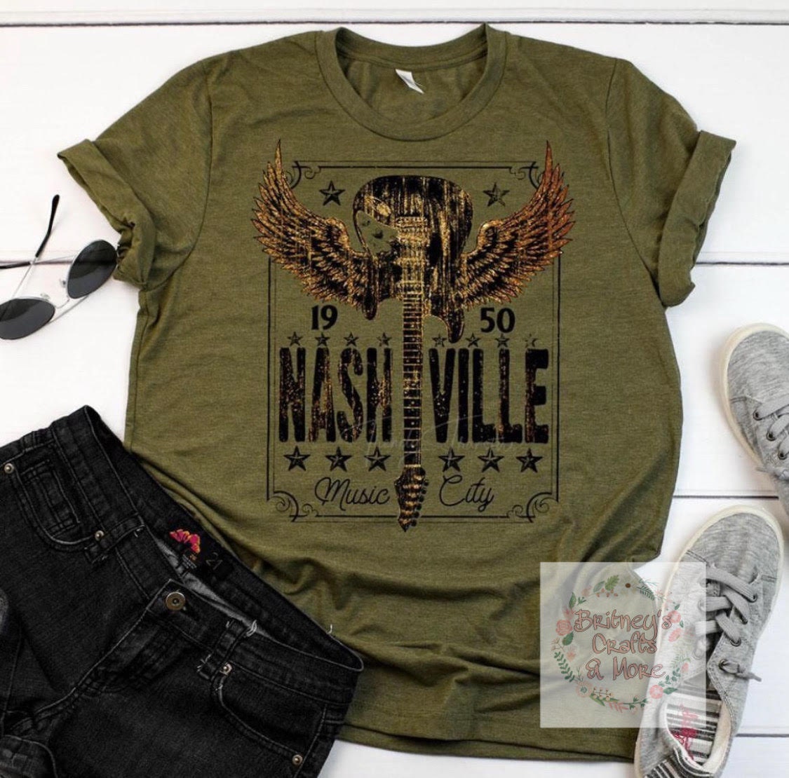 Discover Nashville Tee | Country Music T-Shirt | Guitar | Tennessee T-Shirt