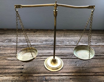 Vintage brass measuring scale