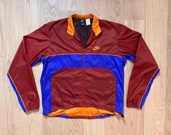 Vintage Nike ACG nylon windjack met rits, maat groot colorblock