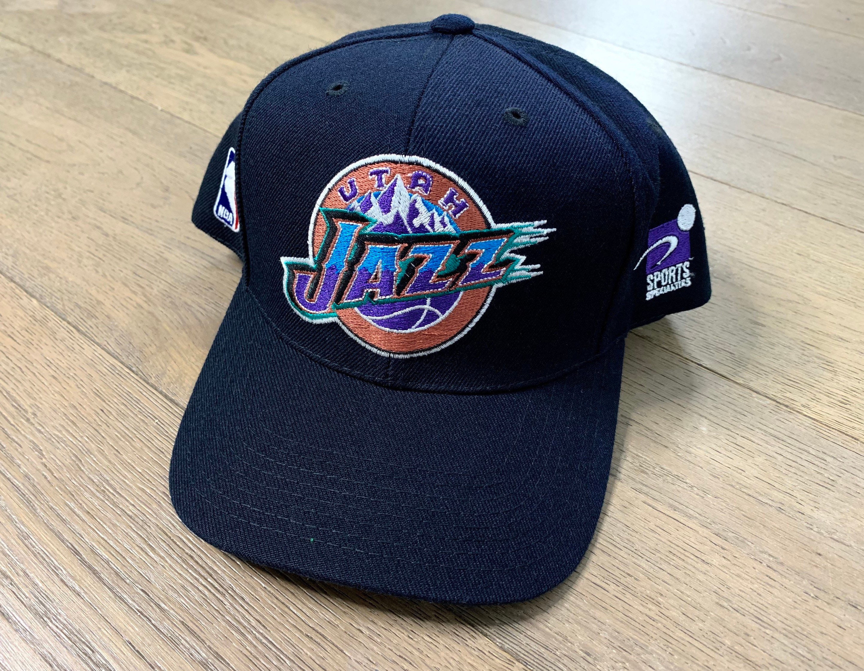 Utah Jazz Mitchell & Ness NBA Snapback Hat 3D Logo Baby Blue Black Cap NWT