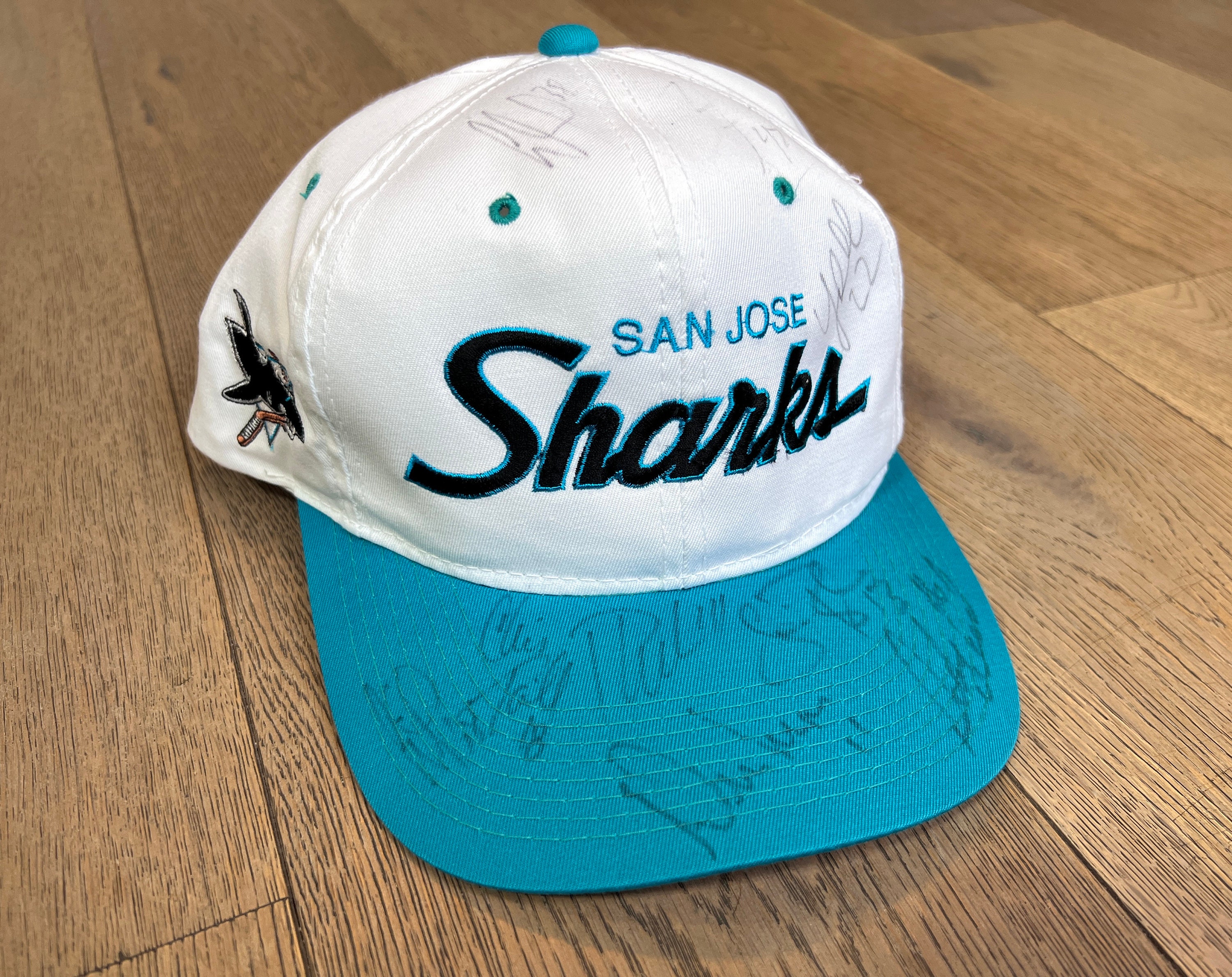 AMERICAN NEEDLE San Jose Sharks NHL Blue Line Cotton Twill Adjustable Dad  Hat : Sports & Outdoors 