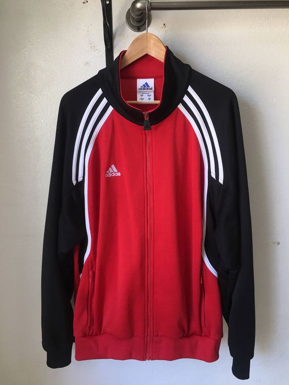 adidas red track jacket