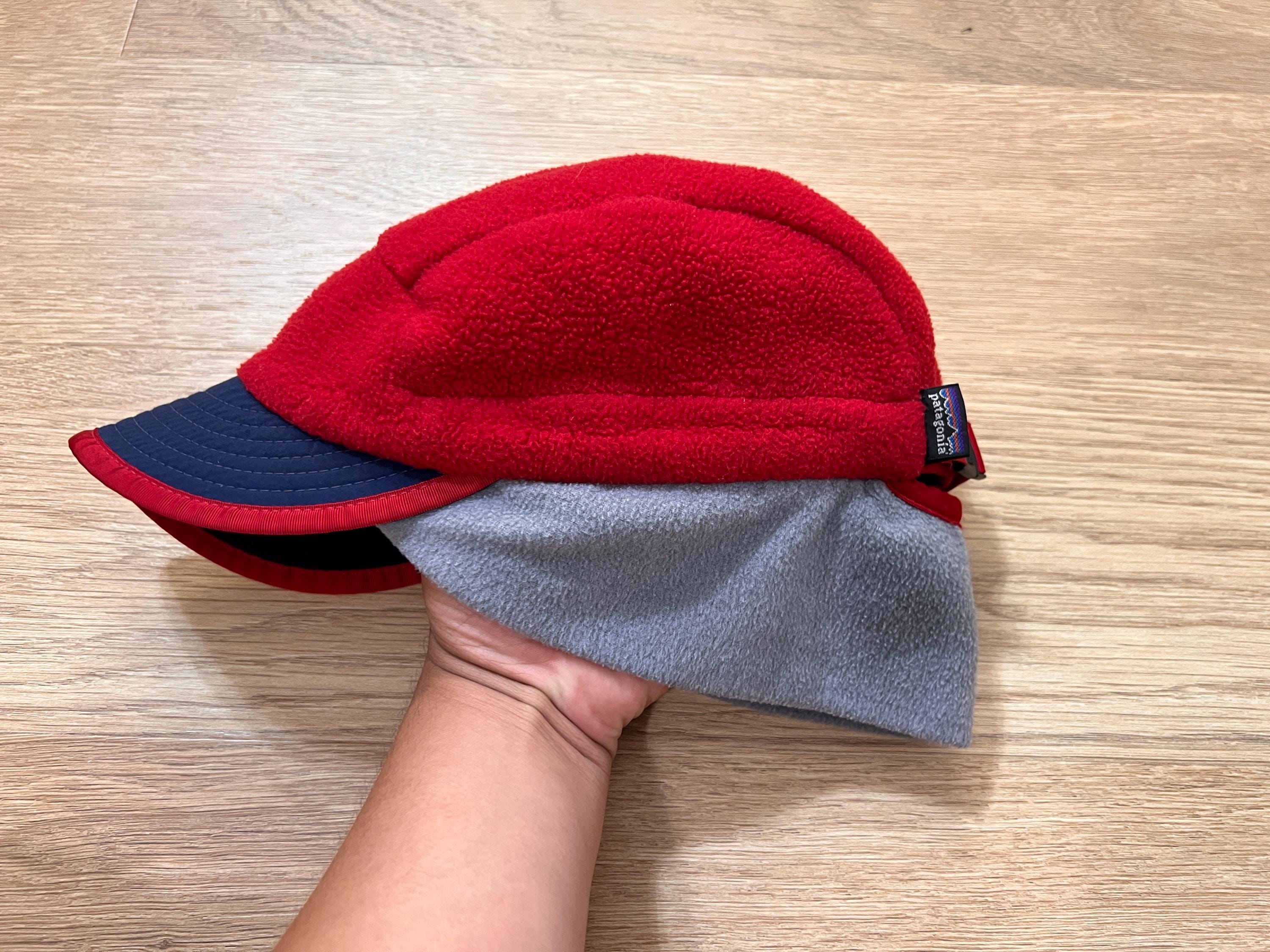 Vintage Patagonia Synchilla Fleece Duck Bill Hat Cap Ear L  display picture 1