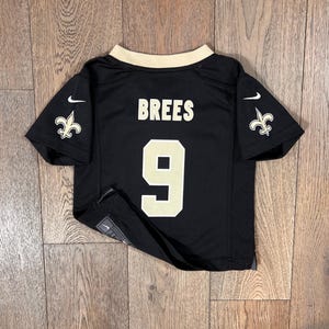 Nike Youth New Orleans Saints Drew Brees #9 On Field Jersey Black Gold Sz 4Toddler