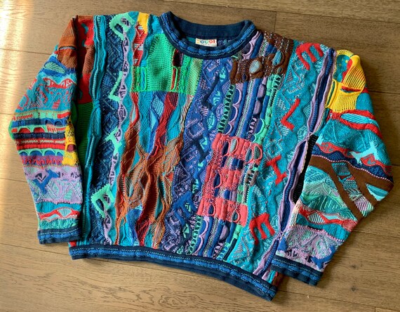 VTG 90s COOGI Australia knit sweater Textured L /