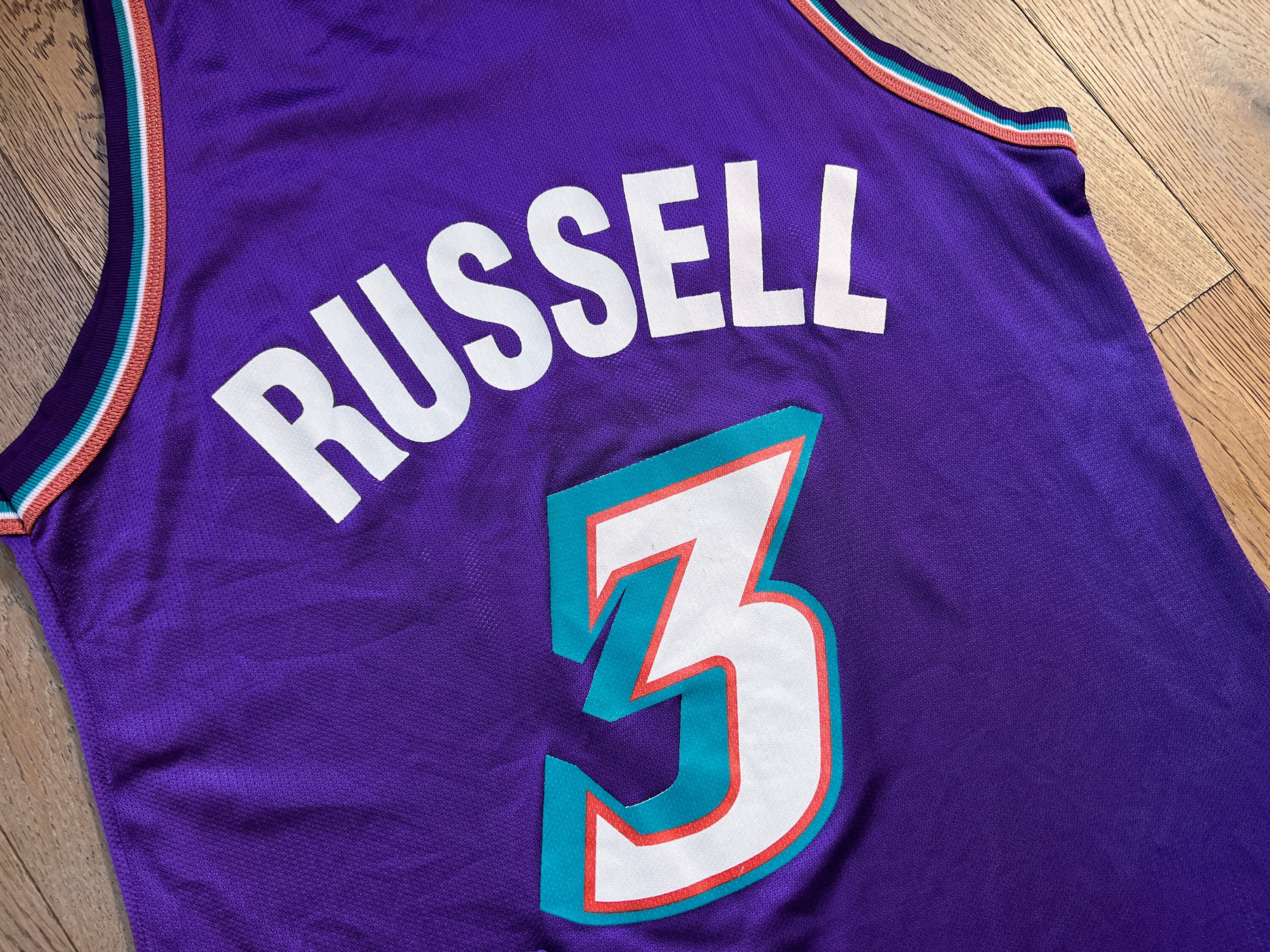 Vintage Bryon Russell Utah Jazz Jersey Champion NBA Basketball – For All To  Envy