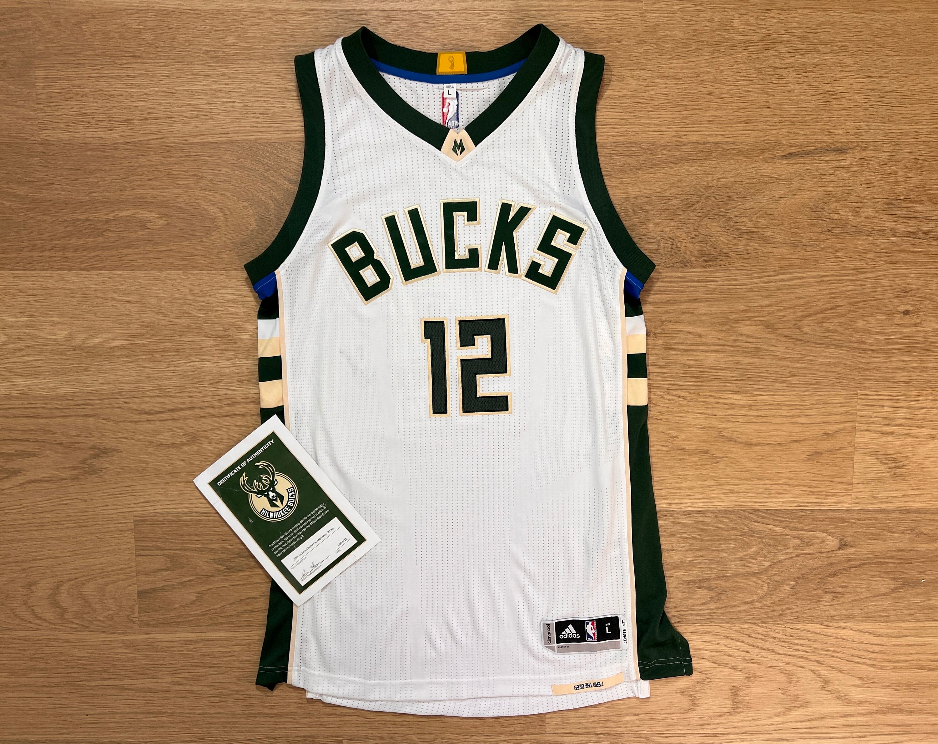 Signed Jabari Parker Milwaukee Bucks Home Rev30 Authentic Jersey COA Etsy