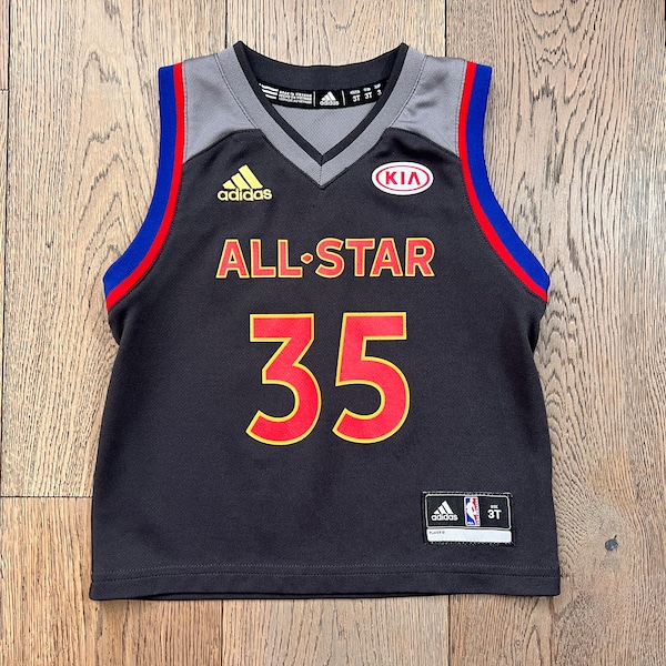 Adidas Authentic Durant #35 Golden State Warriors All Star Jersey Kids Toddler 3