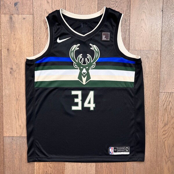 Nike Giannis Antetokounmpo Milwaukee Bucks Statement Swingman Jersey Sz 52 XL