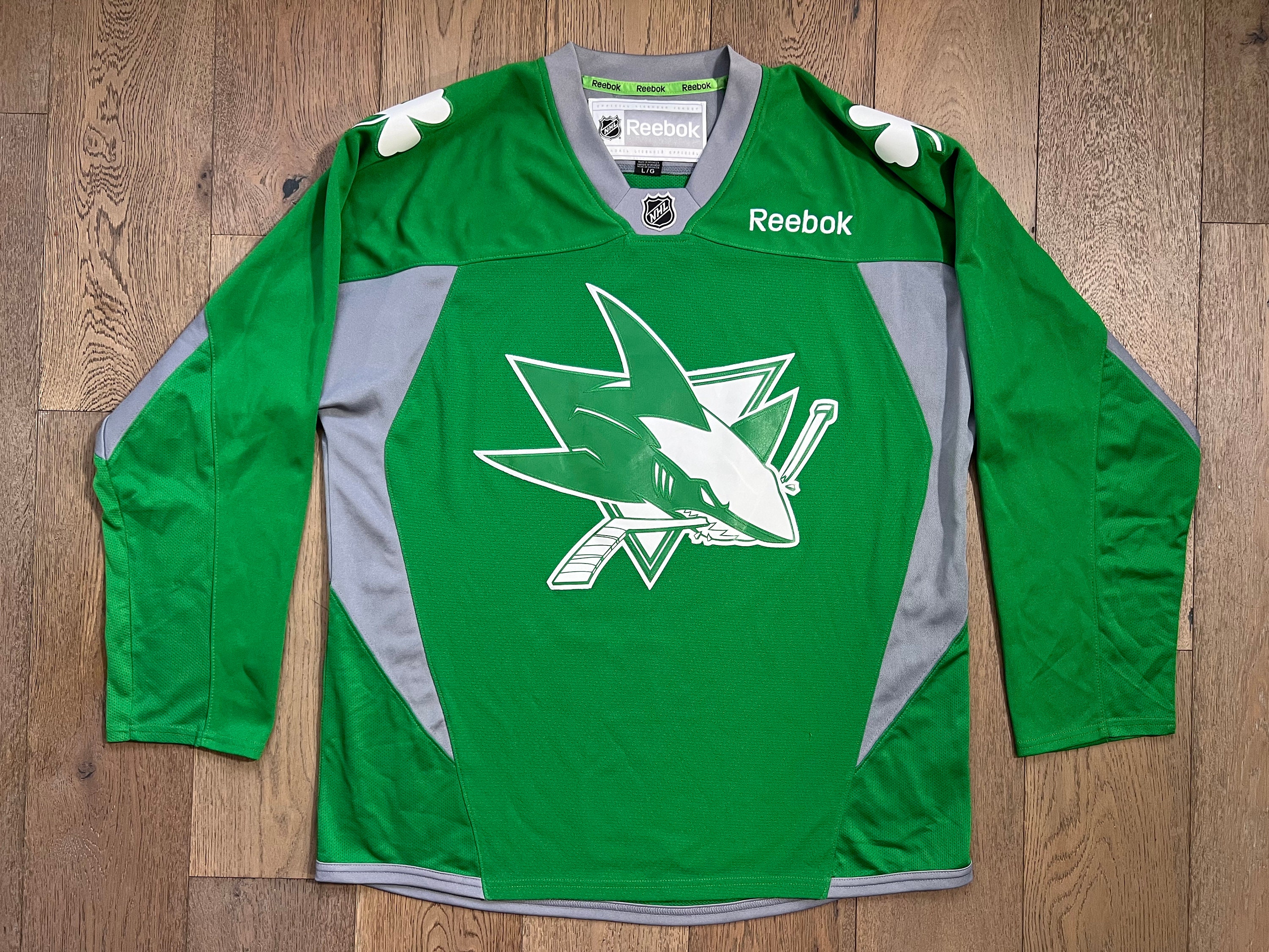 St Patrick's Day Irish Shamrock Orange Holiday Hockey Jersey 