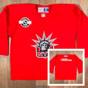New York Rangers Lady Liberty Center Ice Authentic Hockey Jersey XL Red Vintage
