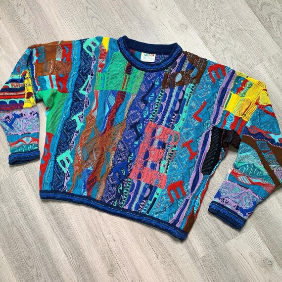 VTG 90s COOGI Australia knit sweater Textured L /